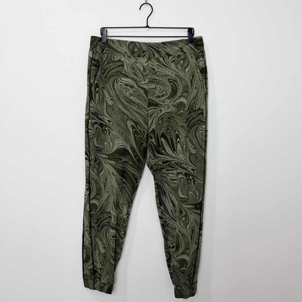 Athleta Brooklyn Jogger Sumi Marble Green Pant Athleisure Size 14 - Picture 2 of 8